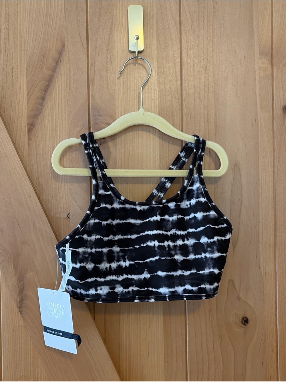 NWT Athleta Girl Reversible Camo Tie Dye Bikini Swim Top Size L 12